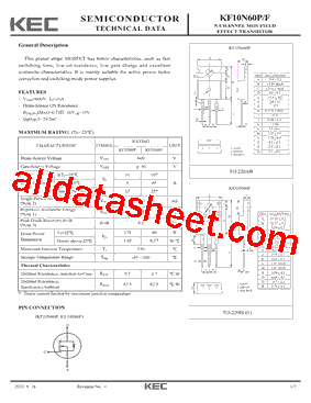 KF10N60P型号图片