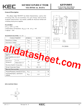KF5N50PZ型号图片