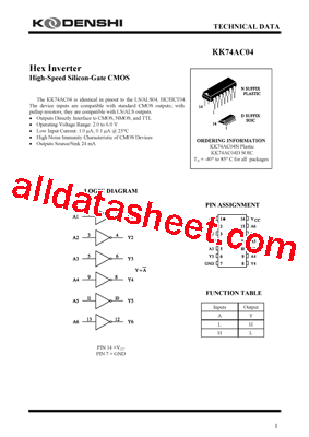 KK74AC04型号图片