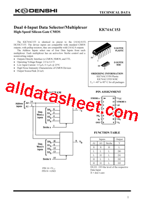 KK74AC153D型号图片