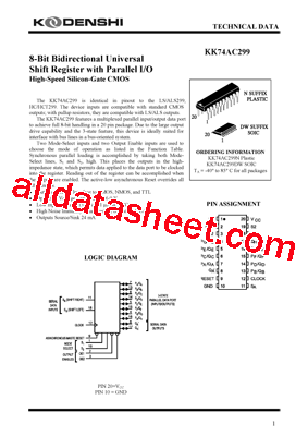 KK74AC299型号图片