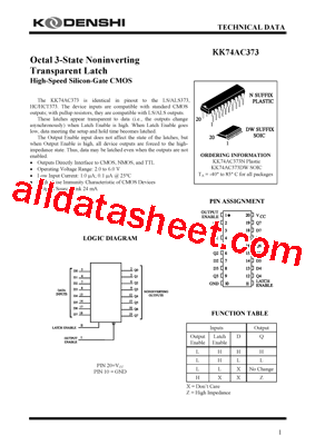 KK74AC373DW型号图片
