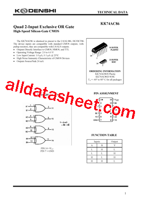 KK74AC86N型号图片