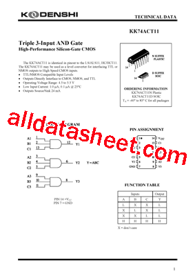KK74ACT11N型号图片
