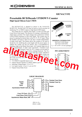 KK74ACT192D型号图片