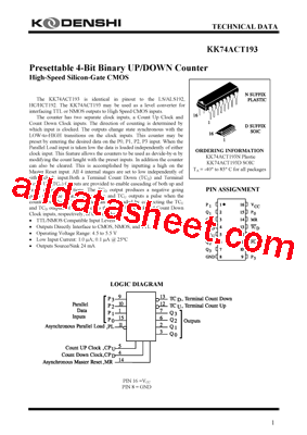 KK74ACT193N型号图片