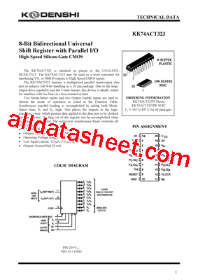 KK74ACT323N型号图片