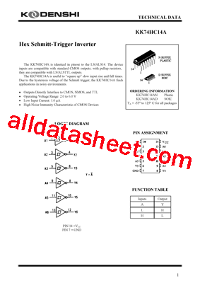 KK74HC14A型号图片
