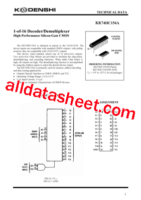 KK74HC154A型号图片
