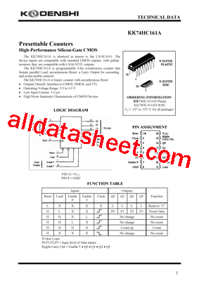 KK74HC161AN型号图片
