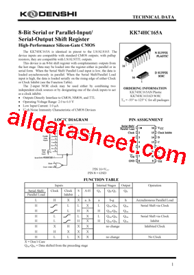 KK74HC165AN型号图片