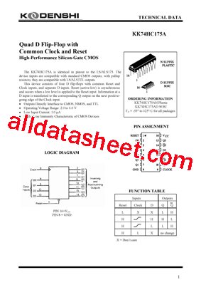 KK74HC175A型号图片