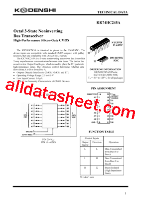 KK74HC245ADW型号图片