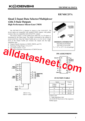 KK74HC257AD型号图片