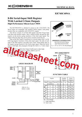 KK74HC4094AN型号图片