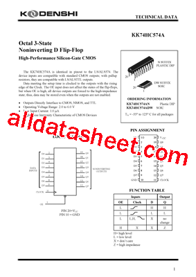 KK74HC574ADW型号图片