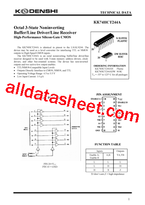 KK74HCT244AN型号图片