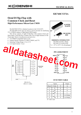 KK74HCT273AN型号图片