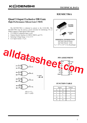 KK74HCT86A型号图片