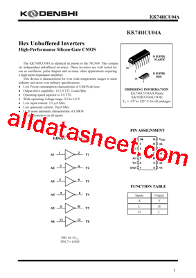 KK74HCU04AD型号图片