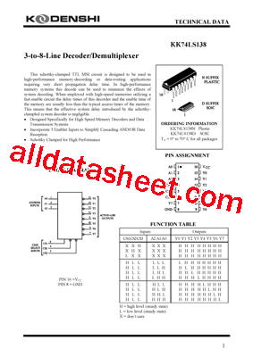 KK74LS138型号图片