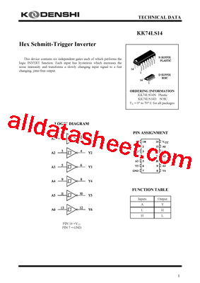 KK74LS14N型号图片