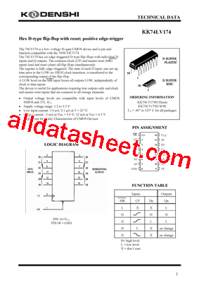 KK74LV174D型号图片