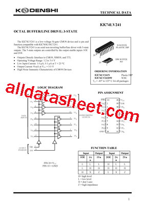 KK74LV241DW型号图片