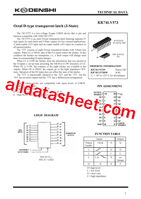 KK74LV573型号图片