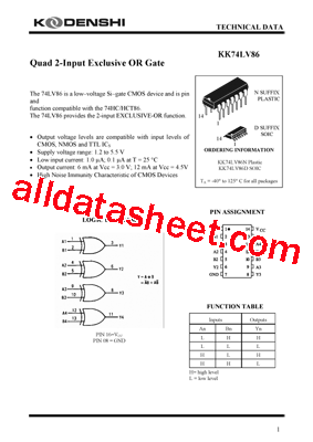 KK74LV86D型号图片