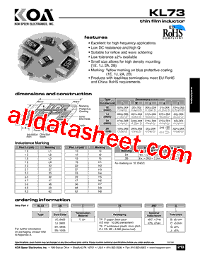 KL731ETTPN68B型号图片