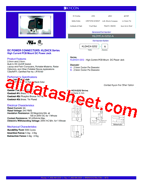 KLDHCX-0202-A型号图片