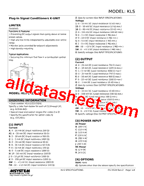 KLS-1-1-B型号图片