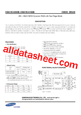 KM416V4000B型号图片