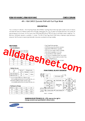 KM416V4000C型号图片