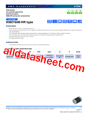 KMZ1608RHR121ATD25型号图片