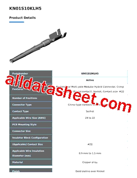 KN01S10KLH5型号图片