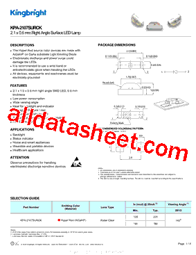 KPA-2107SURCK型号图片