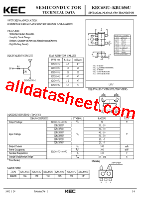 KRC652U型号图片