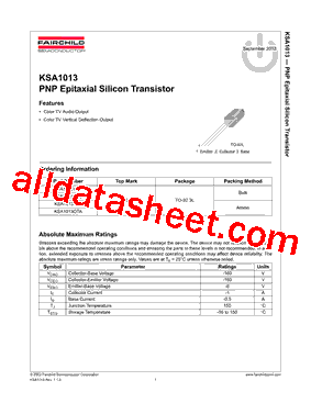 KSA1013YTA型号图片