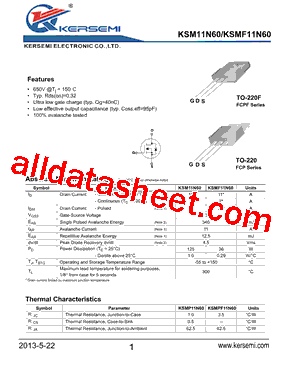 KSM11N60型号图片