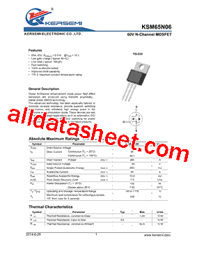 KSM65N06型号图片