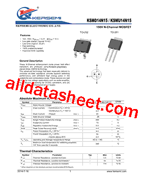 KSMD14N15型号图片