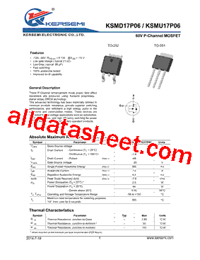 KSMD17P06型号图片