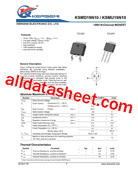 KSMD19N10型号图片