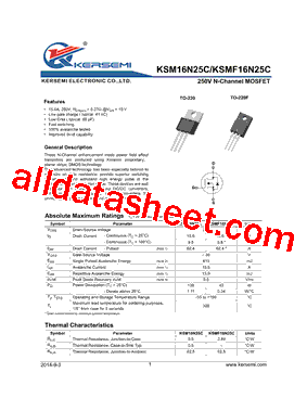 KSMF16N25型号图片