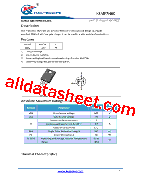 KSMF7N60型号图片