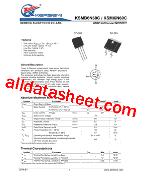 KSMI6N60C型号图片