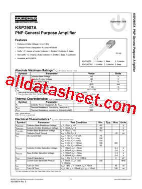 KSP2907ATF型号图片