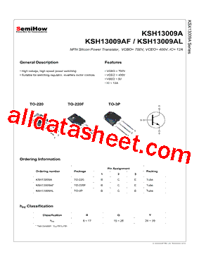 KSX13009A型号图片